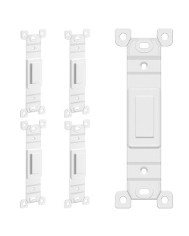 Enerlites Blank Adapter Insert For Decorator Wall Plates Unbreakable Polycarbonate Thermoplastic Ul Listed 6002W5Pcs White