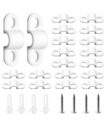 Bokwin 24 Sets Wire Shelf Back Wall Clip White Wire Shelf Loop Clips For Concrete Installation120