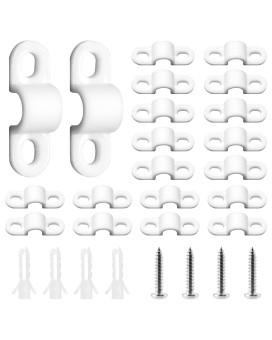 Bokwin 24 Sets Wire Shelf Back Wall Clip White Wire Shelf Loop Clips For Concrete Installation120