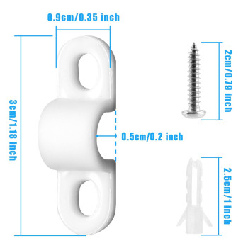 Bokwin 24 Sets Wire Shelf Back Wall Clip White Wire Shelf Loop Clips For Concrete Installation120