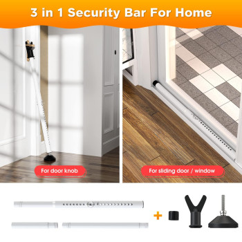 Sliding Door Security Bar 19 To 52 Inch Doorwindow Security Bar Adjustable Heavy Duty Door Security Bar Door Stopper From I