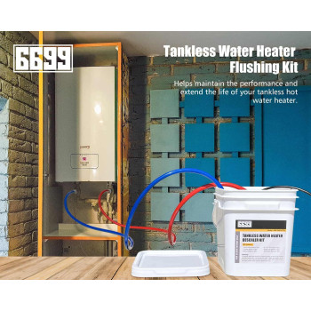 6699 Tankless Water Heater Flushing Kit Includes 16Hp Submersible Sump Pump With Two Adapters 3 Gallons Pail With Bucket Lid