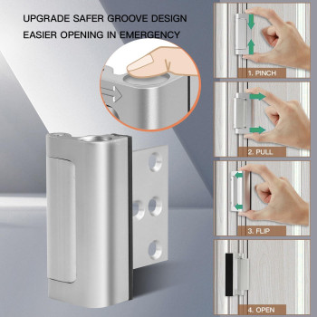 Awdia Home Security Door Lock Childproof Door Reinforcement Lock For Inward Swinging Door Door Locks For Kids Safety To Preven