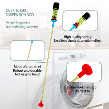 Upgrade Dc9716350U Washer Suspension Rods And Spring Assembly4Oem Replace Dc9705280W Dc9716350D Dc9716350K Compatible Wit