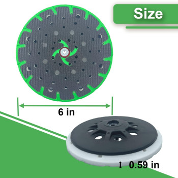 Upgraded 202460 6Inch Hard Backup Sanding Pad Compatible With Ets 1503 Eq Ets Ec 1505 Eq Ets 1503 Eq Ets 1505 Eq Sander