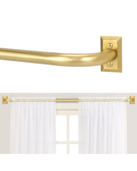 Gold Wrap Around Curtain Rods Gold Curtain Rods For Windows 48 To 84 Inch47Ft Adjustable Blackout Curtain Rod 1 Inch Diameter