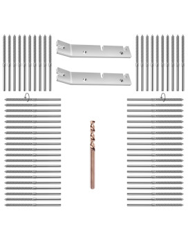 Cke 60 Pack T316 Stainless Steel Leftright Handed Thread Swage Lag Screws For Wood Post 18 Cable Deck Railing Kit Stair Rail