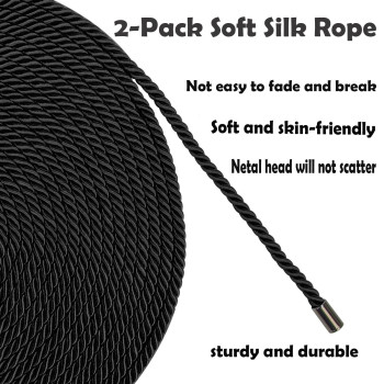 Coldairsoap Soft Silk Rope Skin Friendly Twisted Trim Cord Rope Nylon Twisted Cord Trim Thread String Skin Friendly Rop Black