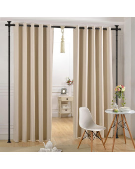 Room Divider No Drilling Curtain Rod Wall Divider For Room Separation 410Ft H 2870Inchw Adjustable Heavy Duty Floor To C