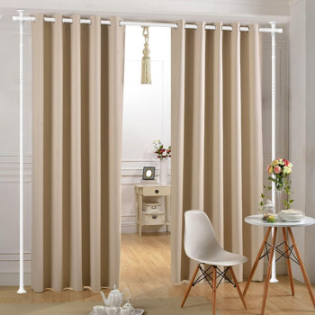 Room Divider No Drilling Curtain Rod For Room Separation 410Ft H 2870Inchw Adjustable Heavy Duty Floor To Ceiling Room P