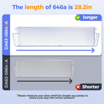 Da6308646A Refrigerator Door Shelf Bin Compatible With Samsung Refrigerator Rt21M6213Sg Rt21M6213Sr Rt21M6213Ww Rt21M6215Sg Rt2