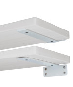 Zgo Floating Shelf Brackets Shelf Brackets Heavy Duty White Metal L Brackets For Shelves Wall Brackets For Shelves 8 Inch Fl