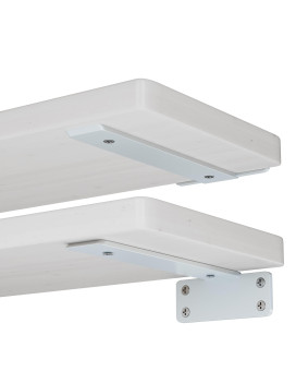 Zgo Floating Shelf Brackets Shelf Brackets Heavy Duty White Metal L Brackets For Shelves Wall Brackets For Shelves 6 Inch Fl