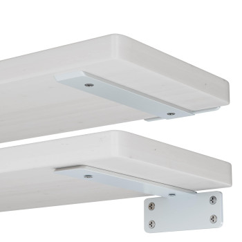 Zgo Floating Shelf Brackets Shelf Brackets Heavy Duty White Metal L Brackets For Shelves Wall Brackets For Shelves 6 Inch Fl