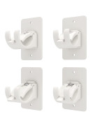 4Pcs No Drill Curtain Rod Brackets Selfadhesive Curtain Rods No Drilling Universal Plastic Nail Free Adjustable Curtain Rod H