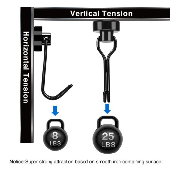Lovimag Black Magnet Hooks 25Lbs Swivel Magnetic Hooks For Hanging Strong Magnetic Hooks For Cruise Cabins Locker Accessories