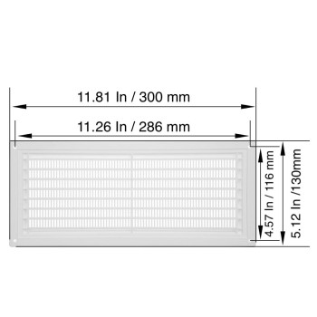 5 X 12 Inch White Plastic Ventilation Grille With Insect Mesh Hvac Indoor Vent Cover Does Not Include Screws