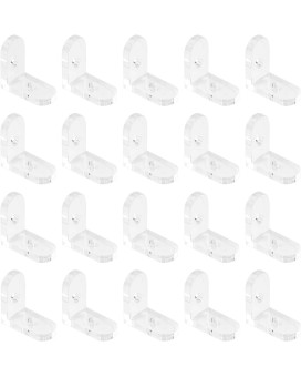 Increway L Brackets Transparent 20Pcs Clear Acrylic Corner Bracket 90 Degree Support Shelf Corner Brace Right Angle Bracket