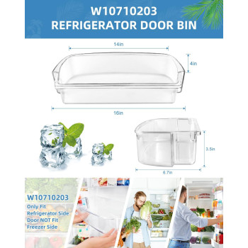 W10710203 Refrigerator Door Bin Fit For Whirlpool Kenmore Refrigerator Wrs571Cidm01 Wrs588Fihz00 Wrs588Fihz04 Door Bin Replaces