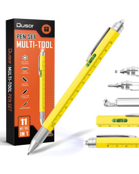 Dusor Gifts For Men Stocking Stuffers For Adults 11 In 1 Multitool Pen For Him Christmas Stockings For Dad Husband White El