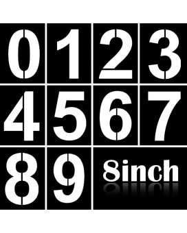 8 Inch Large Number Stencils Kit 09 Address Number Stencil Set Reusable Plastic Number Painting Templates Stencils For Address