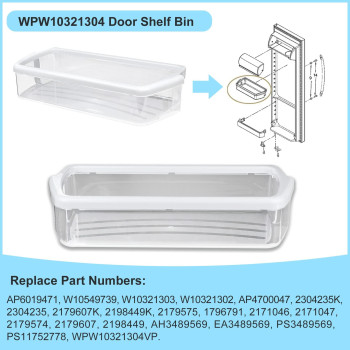 W10321304 Refrigerator Door Shelf Bin Compatible With Whirlpool Refrigerator Door Bin Replace Wpw10321304 Ap6019471 2179574 21