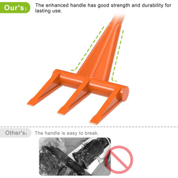 Dolibest 56 Demo Bar 3Tine Wrecking Bar Heavy Duty Steel Pry Bar For Demolition Allsteel Handle Wrecking Pry Bar Efficien