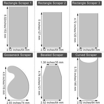 Therwen Card Scraper Burnisher And 6 Pcs Cabinet Scraper Set For Woodworking Card Scraper Woodworking Burnishing Scraper Set Too