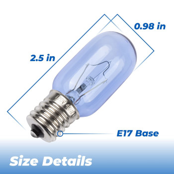 297048600 241552802 Refrigerator Light Bulb Replacement T8 120V 40W Compatible With Whirlpool Electrolux Kenmore Kitchenaid Frig