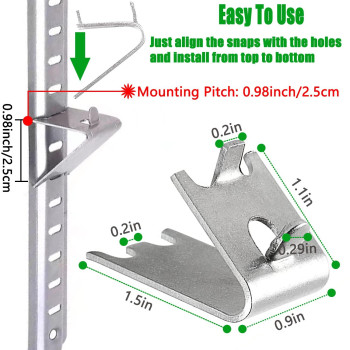 920158 Freezer Shelf Clip Stainless Steel Shelf Clip For Refrigerator Freezer Cooler Shelf Support Replacement Shelf Square Buck