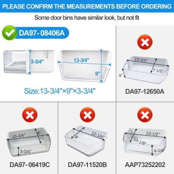 2 Packupgraded Da9708406A Da9708406Bc Right Refrigerator Door Shelf Replacement For Samsung Rf4287Harsrf4289 Door Fridge S