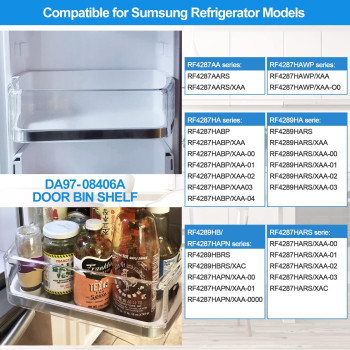 2 Packupgraded Da9708406A Da9708406Bc Right Refrigerator Door Shelf Replacement For Samsung Rf4287Harsrf4289 Door Fridge S