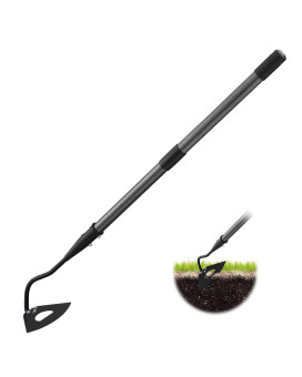 Hardened Hollow Hoe With Long Handle 85 Inch Heavy Duty Garden Hoes For Weeding Loosening Soil Digging Planting Ridging Hand