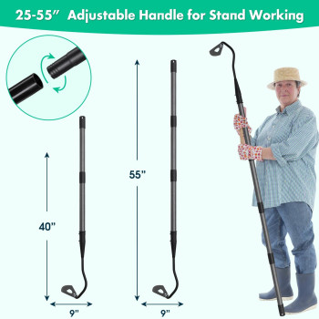 Hardened Hollow Hoe With Long Handle Heavy Duty Garden Hoes For Weeding Loosening Soil Digging Planting Ridging Handy Hoe Garde