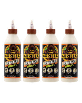 Gorilla Ultimate Waterproof Wood Glue 18 Ounce Natural Wood Color Pack Of 4