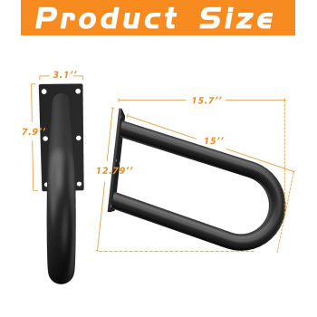 Handrails For Outdoor Step Black Safe Grab Bar Railing U Shaped Pipe Metal Handrail Hand Railing Stair Indoor Or Outdoor Stair H