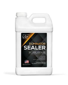 Dominator Lg Clear Acrylic Sealer 25 Gal Low Gloss Paver Sealer Wet Look Color Enhancing Professional Grade Concrete