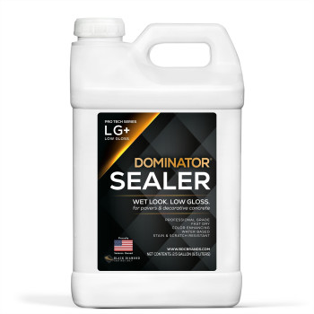 Dominator Lg Clear Acrylic Sealer 25 Gal Low Gloss Paver Sealer Wet Look Color Enhancing Professional Grade Concrete