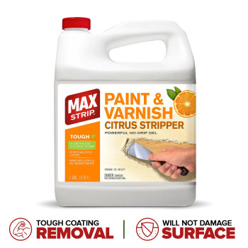 Max Strip Paint Varnish Citrus Stripper 1 Quart Strips Multiple Layers Removes Latex And Oil Based Paints No Methylene