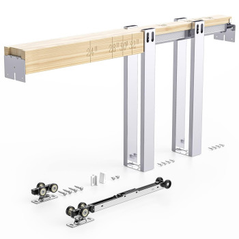 Easelife 36X80In Pocket Door Frame Kit With Twoway Soft Close Mechanism For 2X4 Studs Wall Sliding Hardware For 2436 Wide