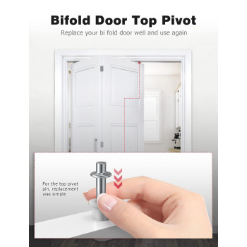 Bifold Door Hardware Mellbree 4Pack Bifold Closet Door Hardware Repair Part Bifold Door Top Pivot