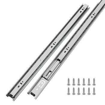 Lontan Drawer Slides 24 Inch Heavy Duty 100Lb Capacity Silver Full Extension Side Mount Drawer Slides1 Pair Full Extension Dres