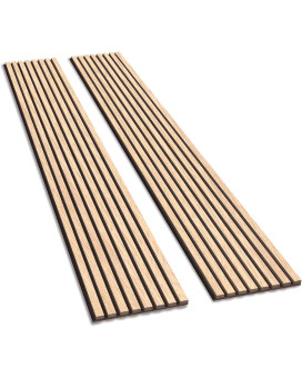 Olanglab Wood Slat Wall Panels 2 Pack Wood Slats For Wall 9448X 1259X 082 Each 3D Wall Panels For Interior Wall Deco