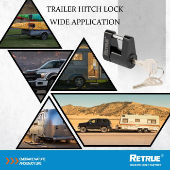 Retrue Trailer Tongue Coupler Lock Trailer Hitch Lock Dia 14 Inch 34 Inch Span For Tow Boat Rv Truck Cars Coupler Pack Of