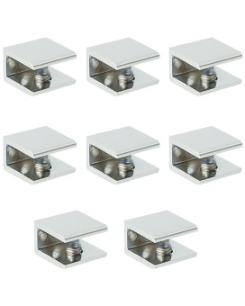 Sayayo Glass Shelf Brackets Glass Clamp For 612 Mm Woodglass Glass Railing Stainless Steel Polished Chrome 8Pcs