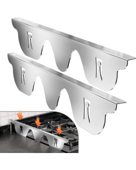 Zxmoto Stove Gap Covers 2Pcs Stainless Steel Stove Side Gap Guards 235 Inch Kitchen Oven Gap Cover Gap Filler Between Stove