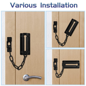 Door Chain Lock Door Latch 2 Pack Security Safety Locks With 12 Screws Sturdy Premium Thickened Chain Locks For Inside Door