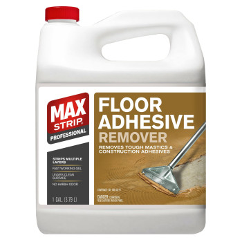 Max Strip Floor Adhesive Remover 1 Gallon Professional Fast Working Gel Strips Multiple Layers Removes Tough Mastics And C