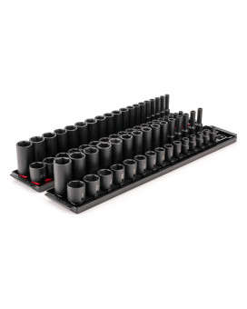 Tekton 38 Inch Drive 6Point Impact Socket Set With Rails 68Piece 141 In 624 Mm Sid91218