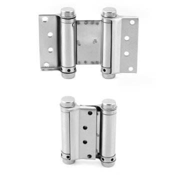 Qwork Heavy Duty Cafe Saloon Bars Door Swing Hinges 4 Pack 3 Stainless Steel Self Closing Swing Hinges Double Action Spring